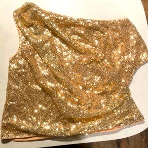 Off the Shoulder Sequined Top
